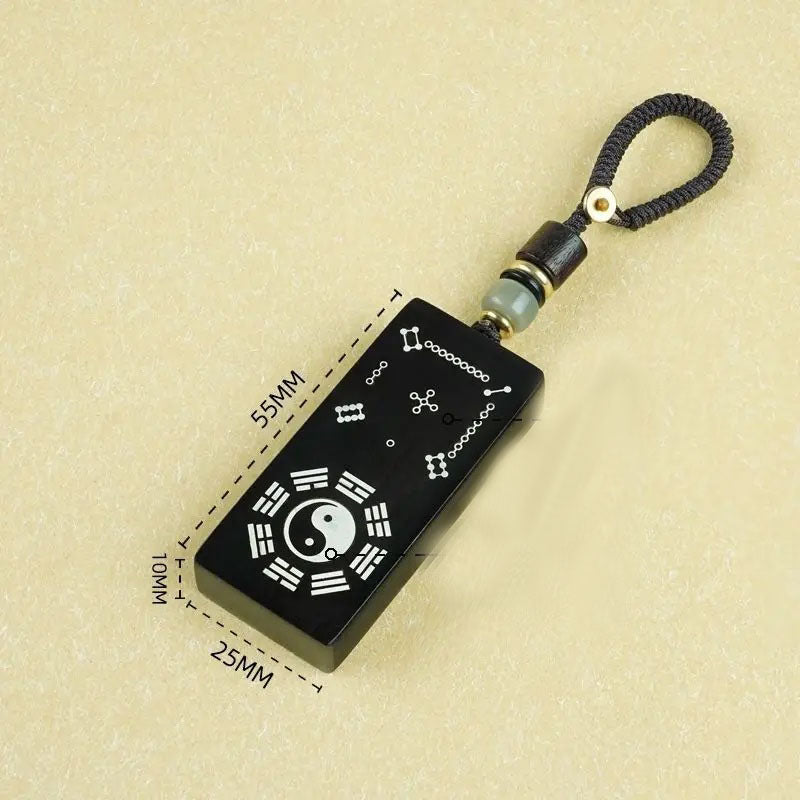 Ebony pendant, Hetu Luoshu Taoist ornaments