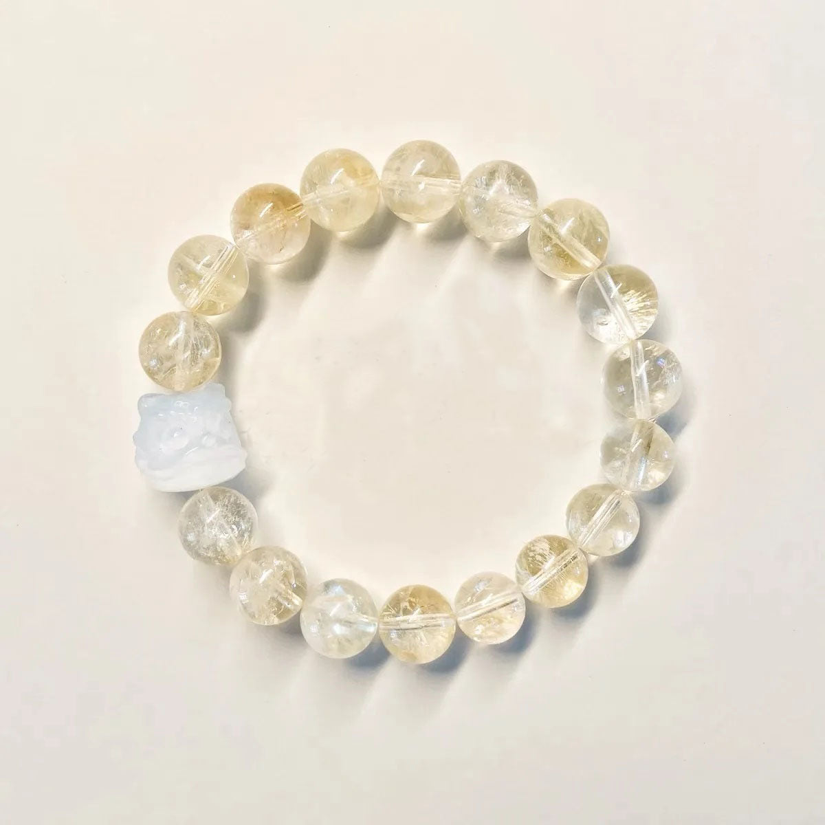Pale yellow crystal bracelet