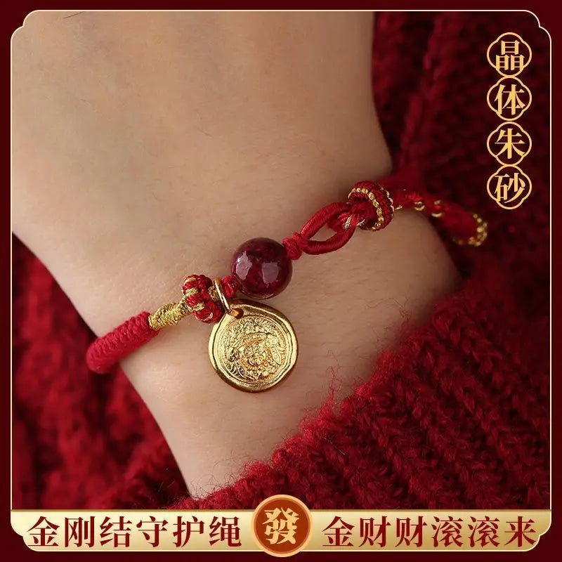 Diamond knot red rope for men and women - good luck and great fortune