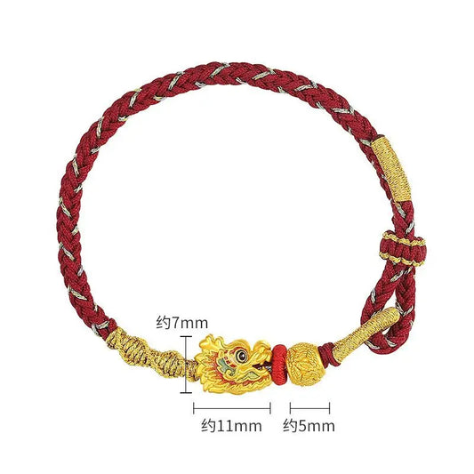Gold bracelet with enamel Chinese zodiac