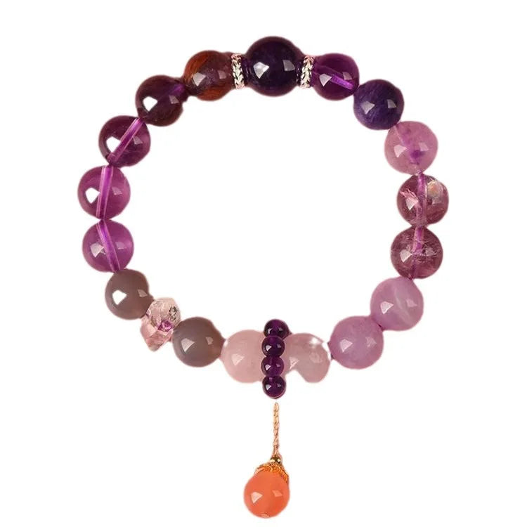 Nine Purple Fire Crystal Bracelet