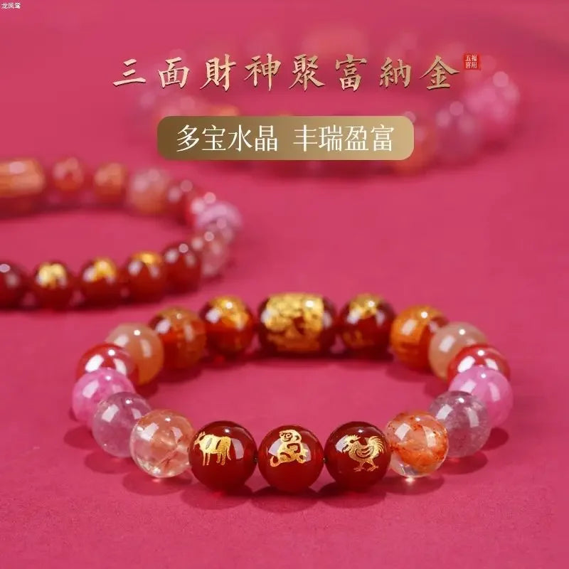 2025 Year of the Snake Sanliuhe Bracelet - Transcend Tai Sui, the God of Wealth
