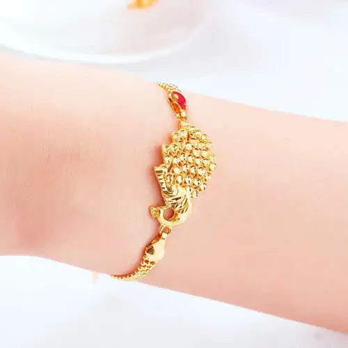 Gold women's bracelet