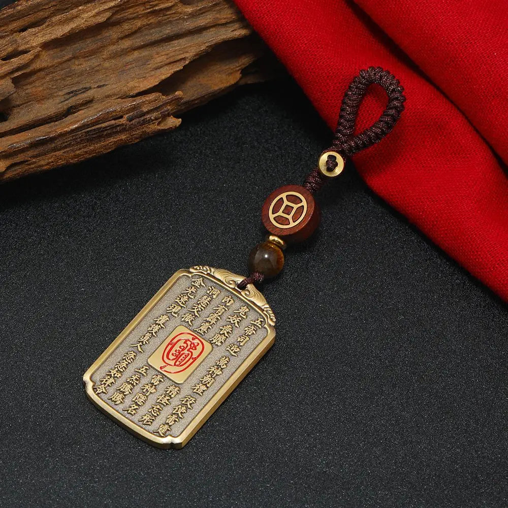 Taoist Multiplier Copper Gold Light Talisman Pendant