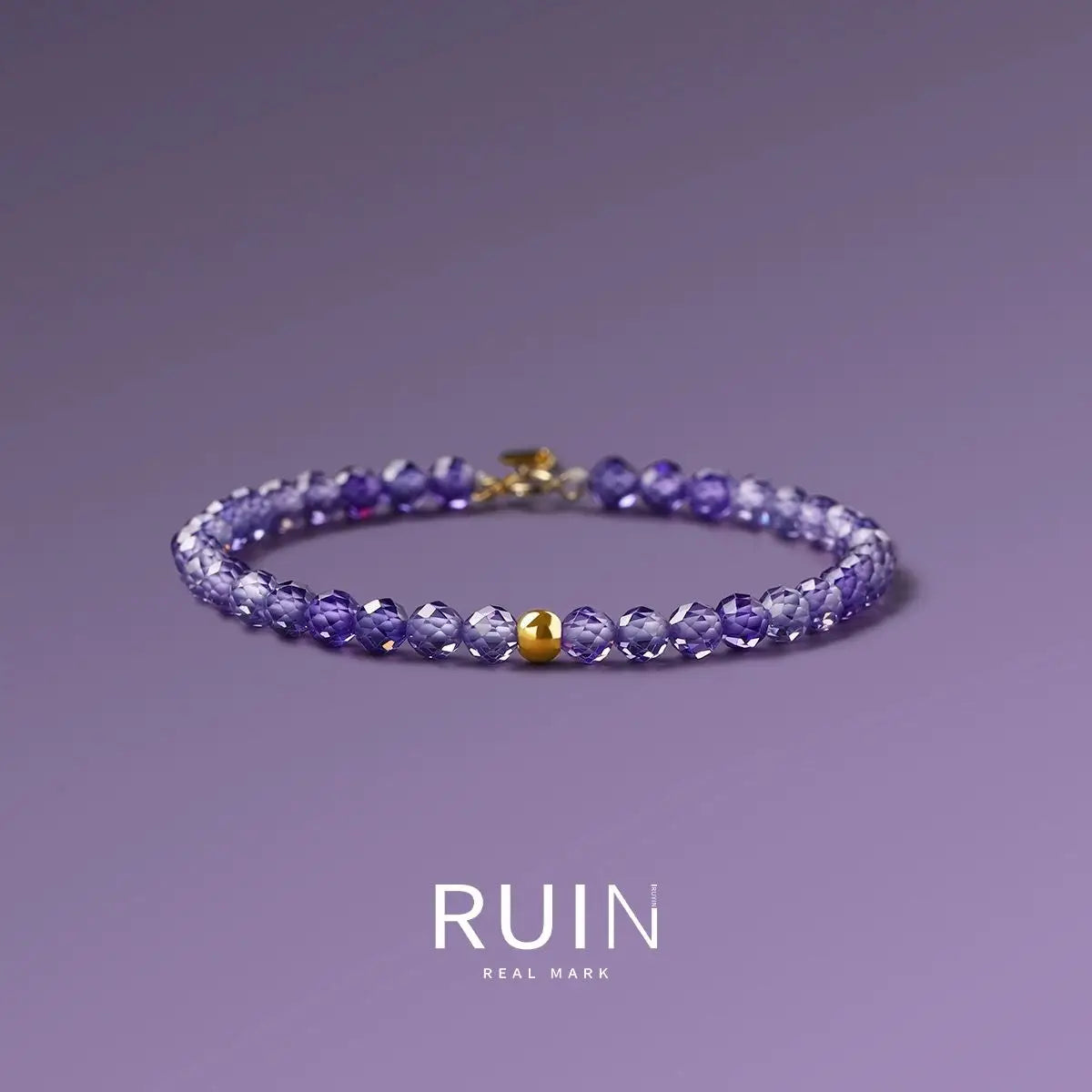 Natural Faceted Light Luxury Amethyst Bracelet for Women Simple and Niche Design Extremely Delicate Jewelry Gift for Girlfriend