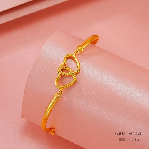 Gold women's bracelet