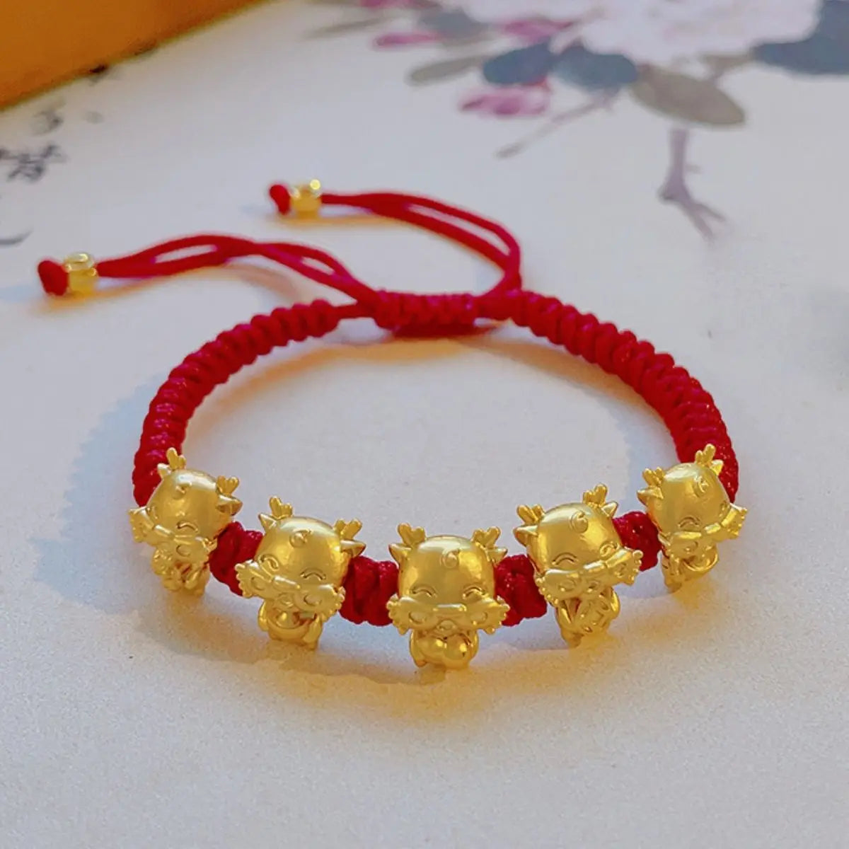 Flying Apsaras Dunhuang Colorful Glass Bracelet