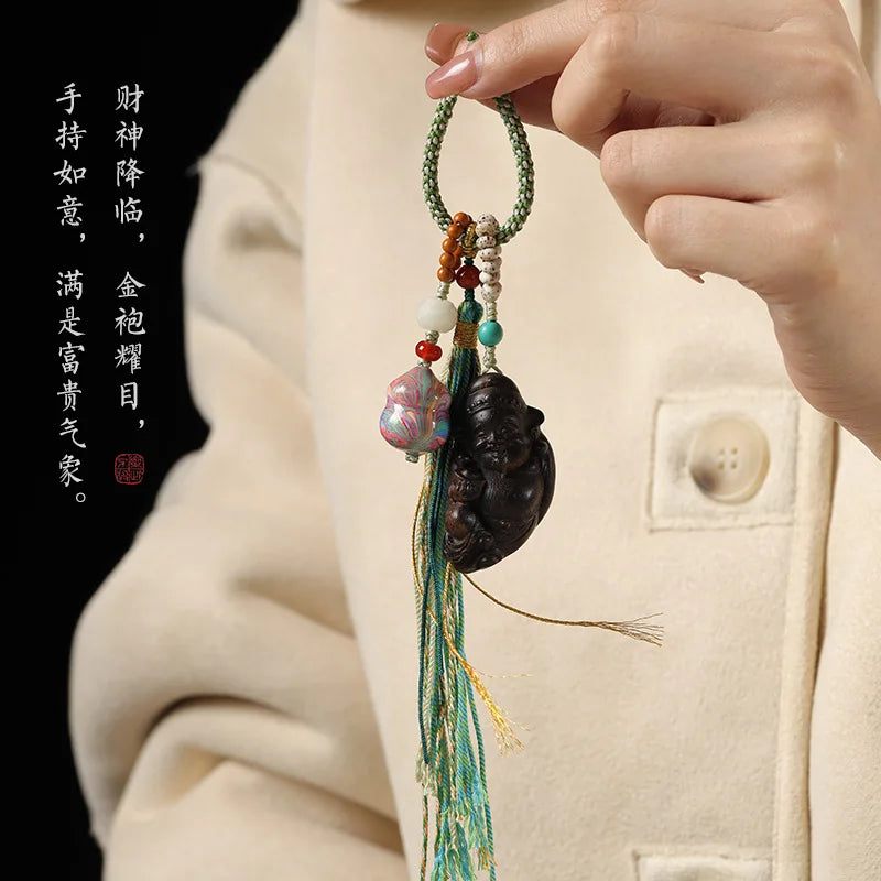 God of Wealth Guanyin Maitreya Buddha Peace Pendant