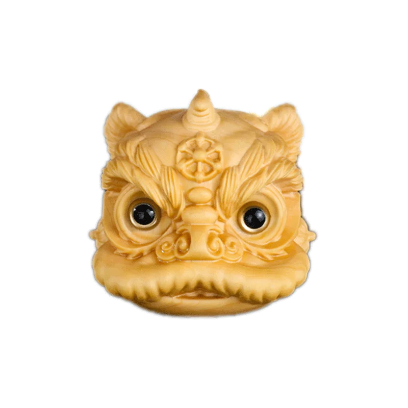 Boxwood lion dance pendant car ornament
