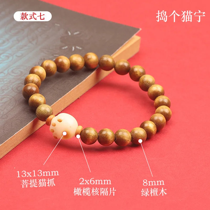 Green sandalwood bracelet