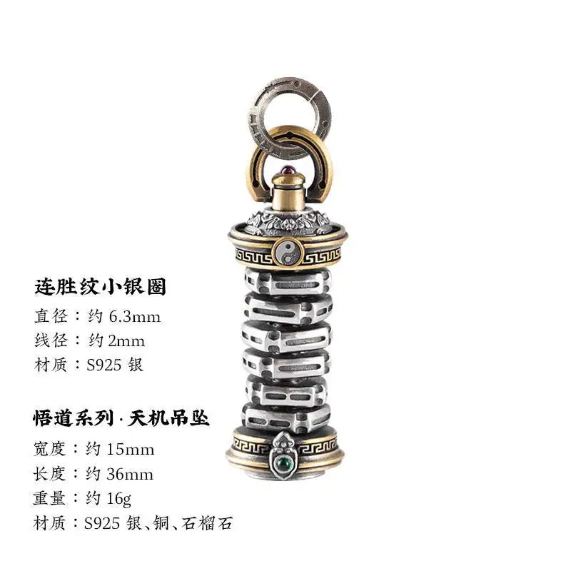 Zhouyi Bagua necklace pendant, Yao fortune-telling charm
