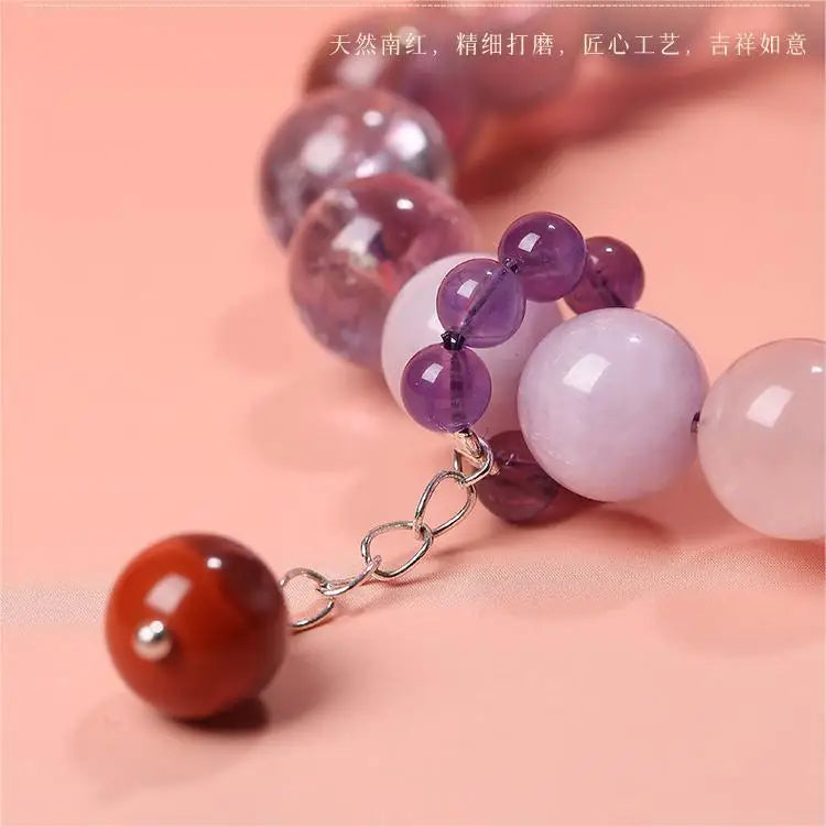 Nine Purple Fire Crystal Bracelet