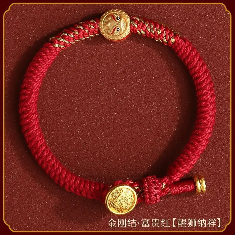 Diamond knot red rope for men and women - good luck and great fortune