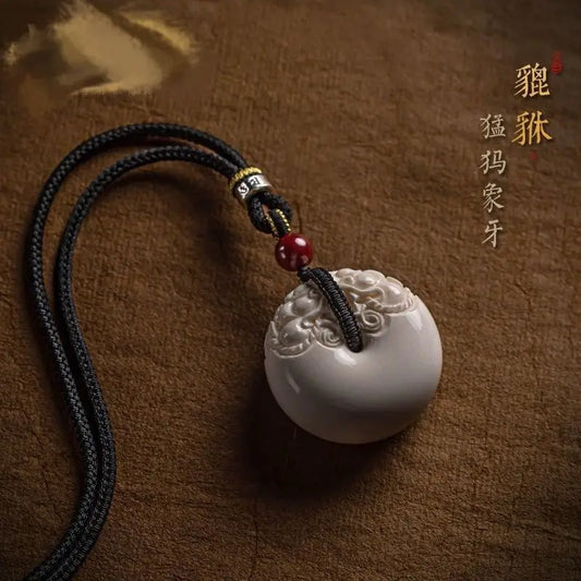 Natural ivory Pixiu pendant
