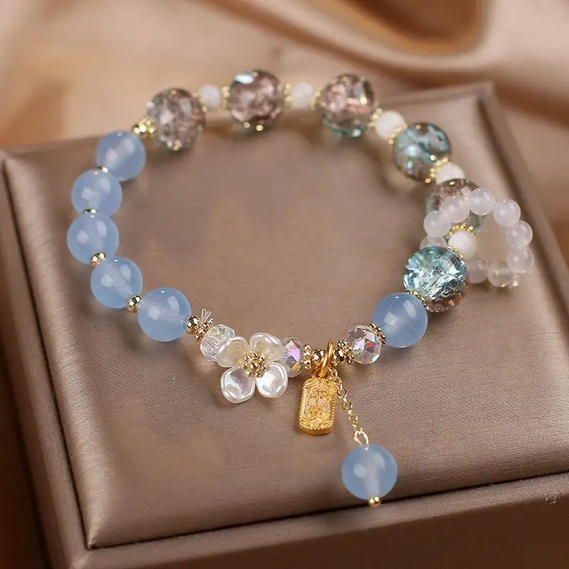 Fresh Crystal Agate Beaded Bracelet