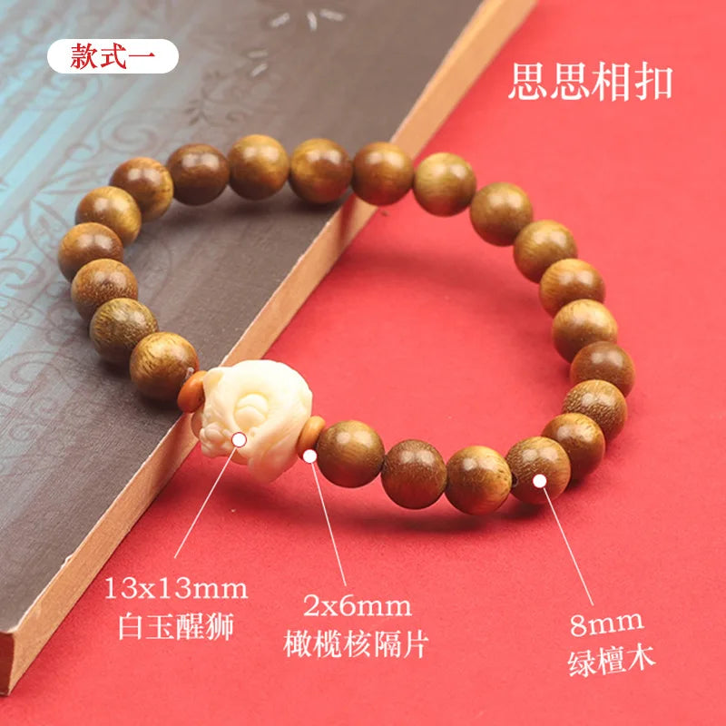 Green sandalwood bracelet