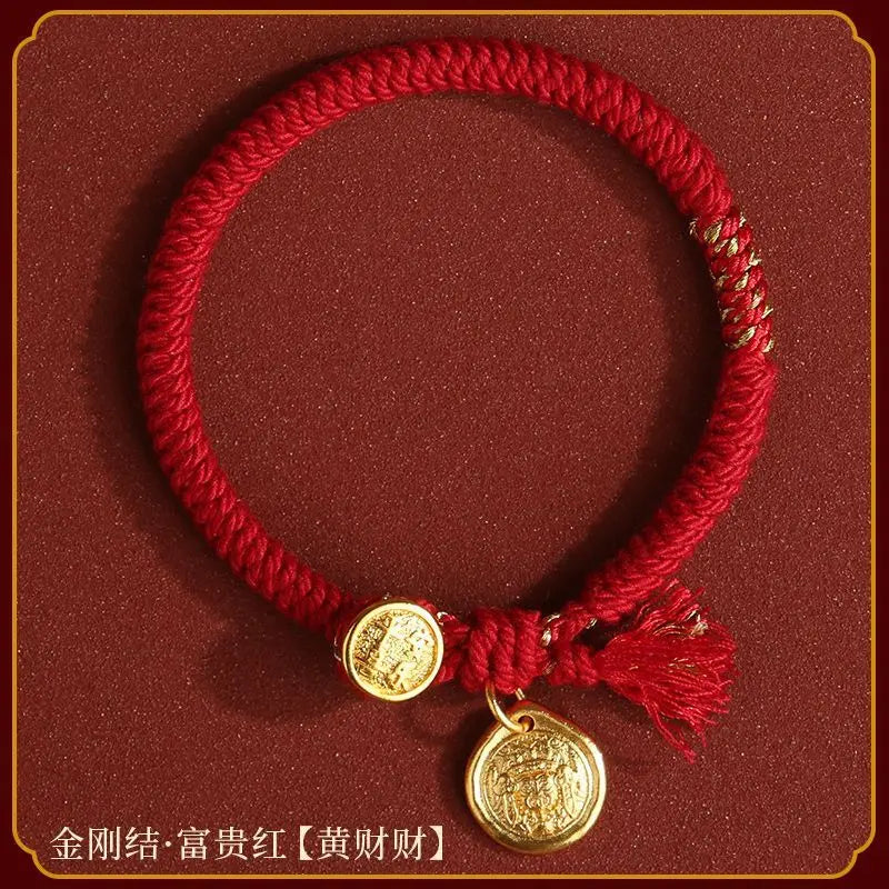 Diamond knot red rope for men and women - good luck and great fortune