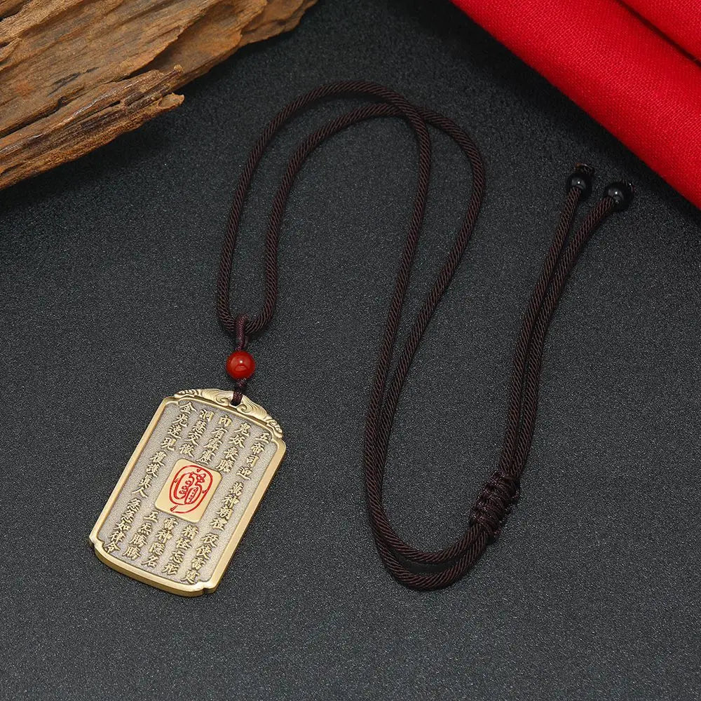 Taoist Multiplier Copper Gold Light Talisman Pendant