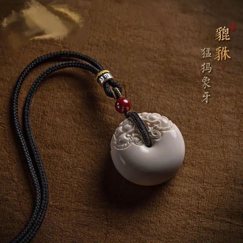 Natural ivory Pixiu pendant