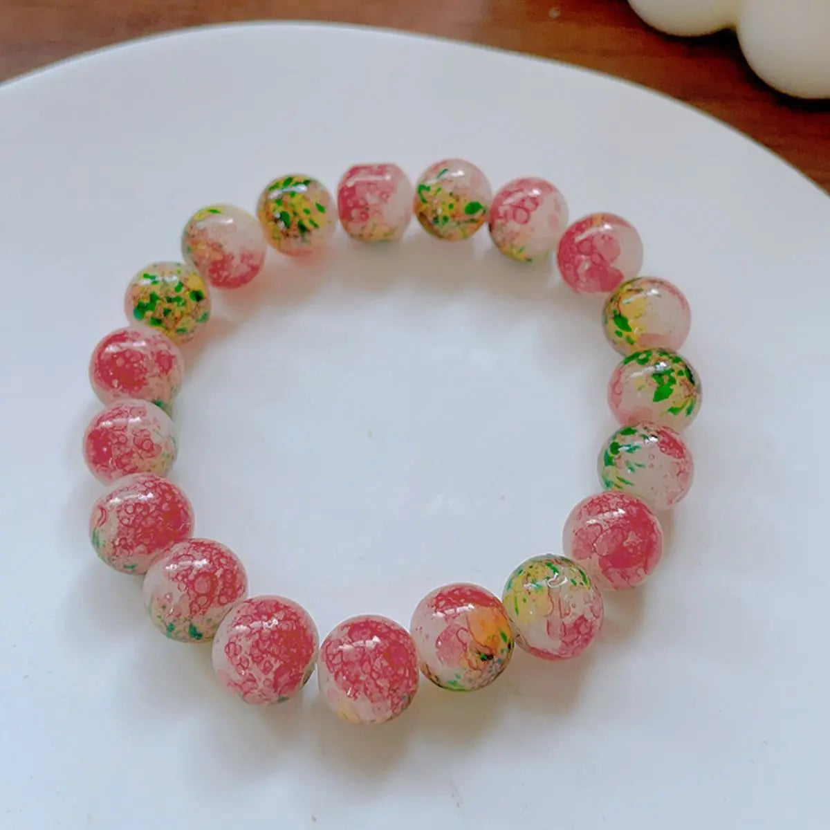 Flying Apsaras Dunhuang Colorful Glass Bracelet