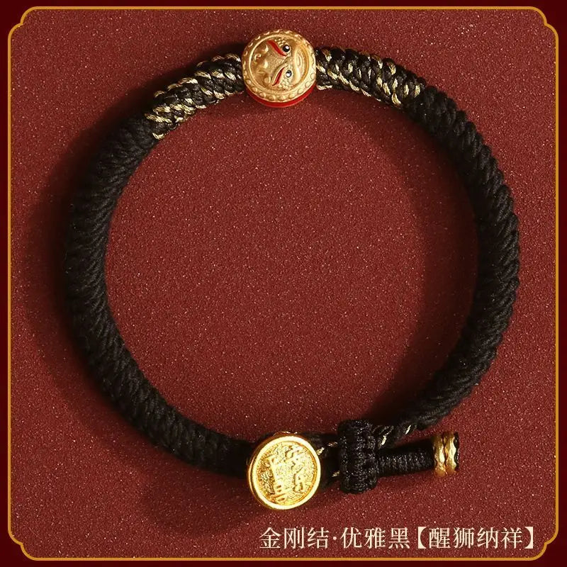 Diamond knot red rope for men and women - good luck and great fortune