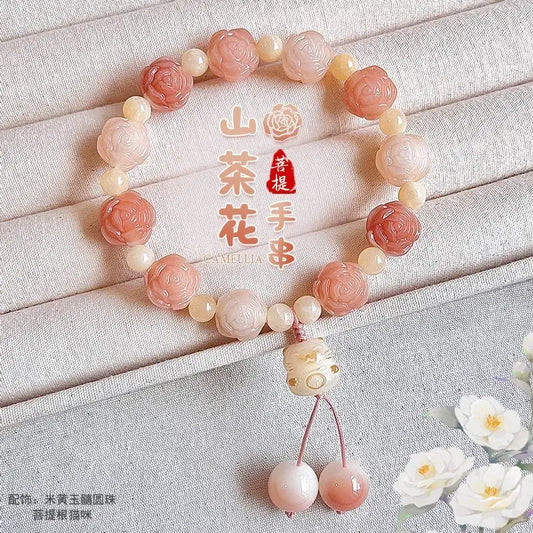 Peach Blossom Koi Bodhi Bracelet