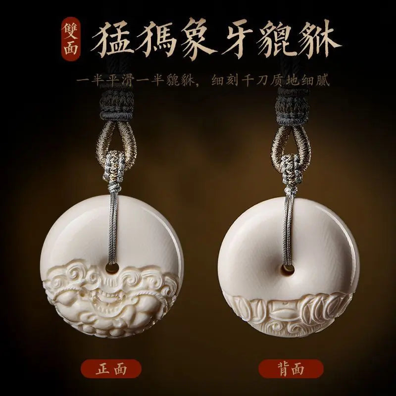 Natural ivory Pixiu pendant