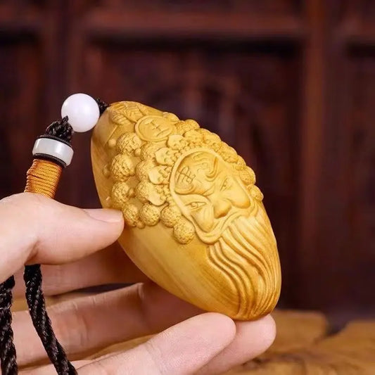 Boxwood carving pendant