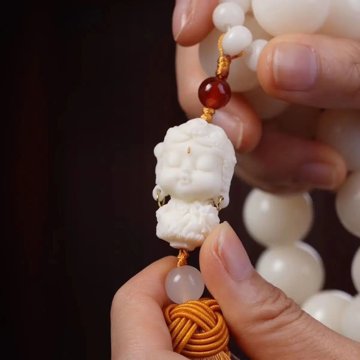 White Jade Bodhi Bracelet-Blessing Bracelet