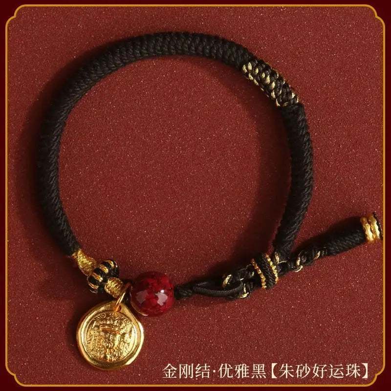 Diamond knot red rope for men and women - good luck and great fortune