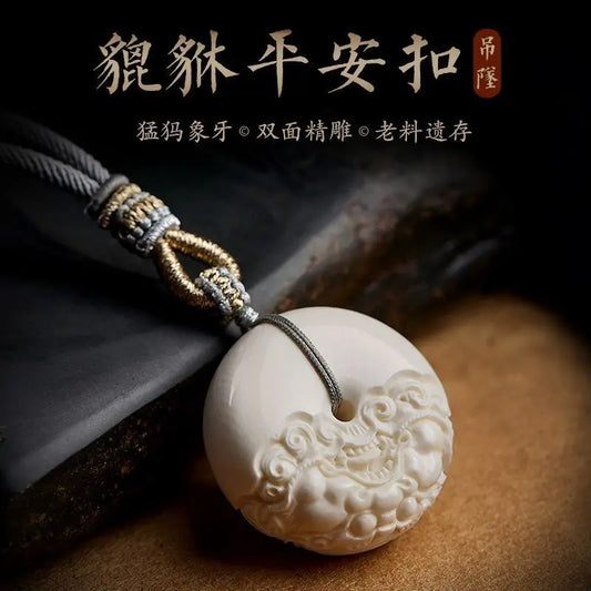 Natural ivory Pixiu pendant