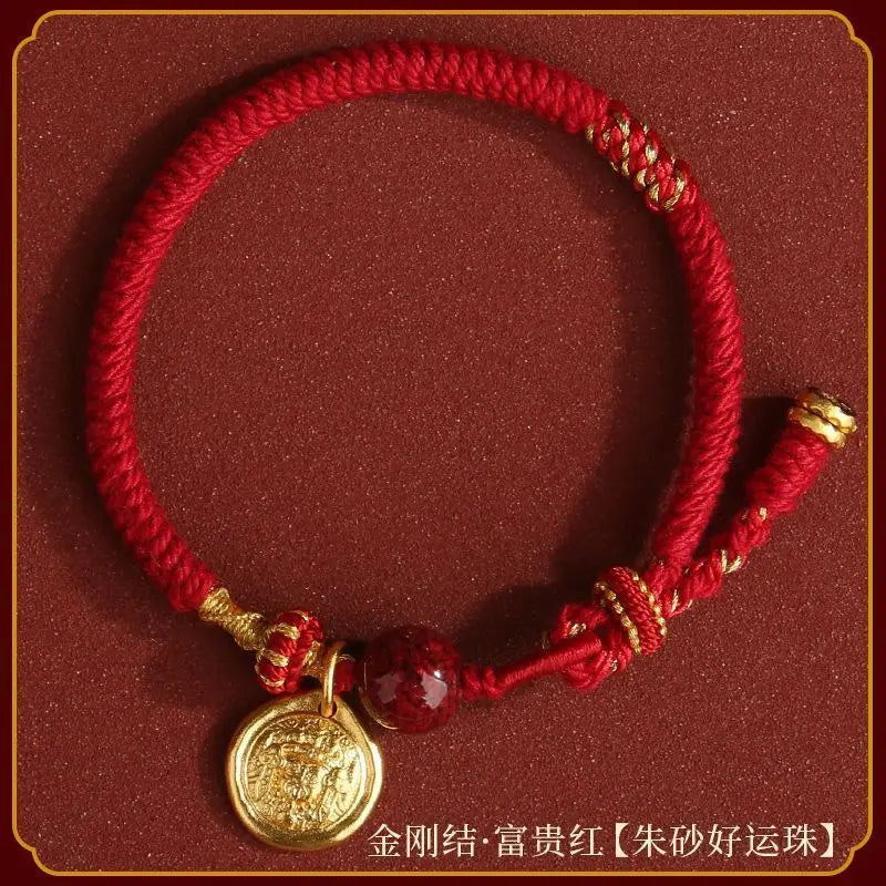 Diamond knot red rope for men and women - good luck and great fortune