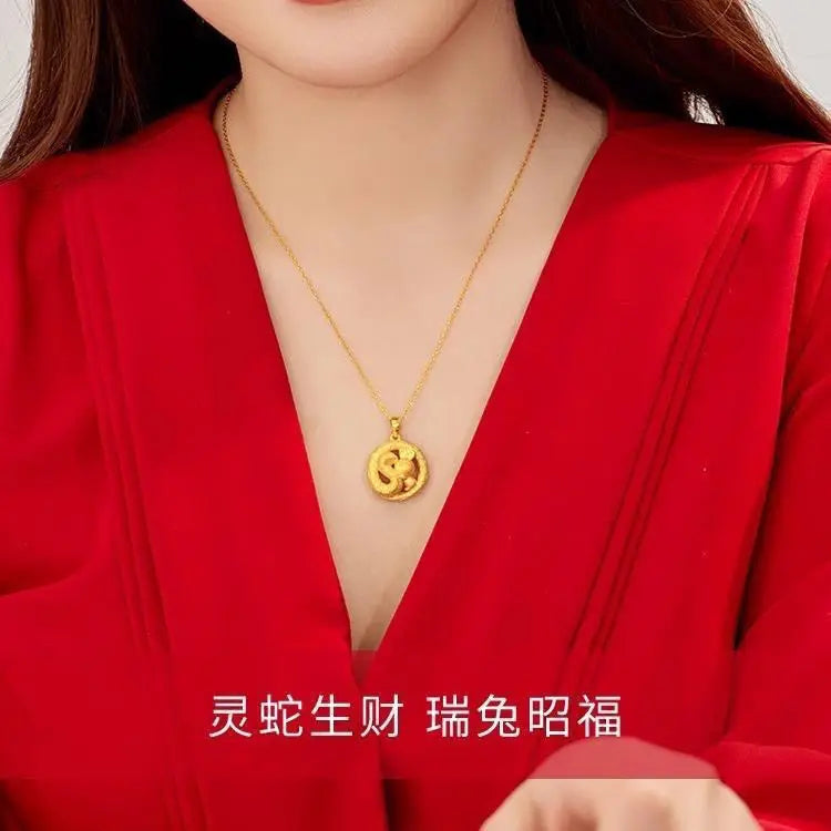Necklace with the twelve zodiac mascots and guardian deity of the year of birth
