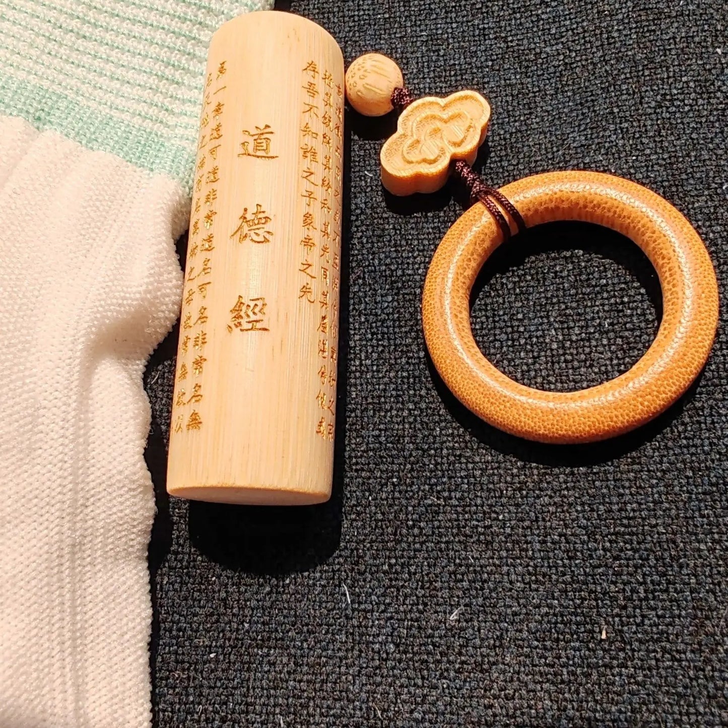 Tao Te Ching Jade Bamboo Bracelet