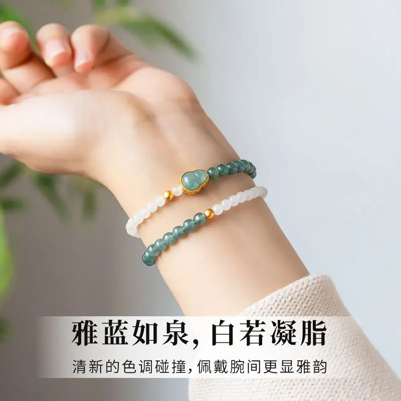 Double round bead bracelet
