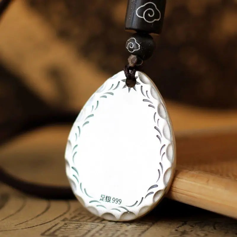 Tai Chi Bagua silver-plated pendant