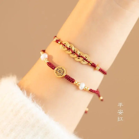 Red zodiac lucky bead bracelet