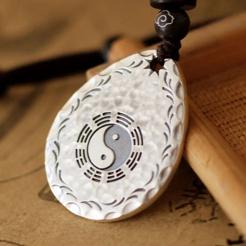 Tai Chi Bagua silver-plated pendant