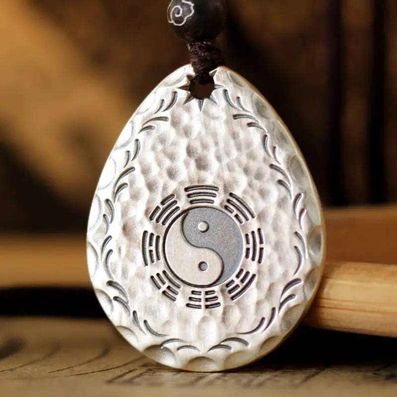 Tai Chi Bagua silver-plated pendant