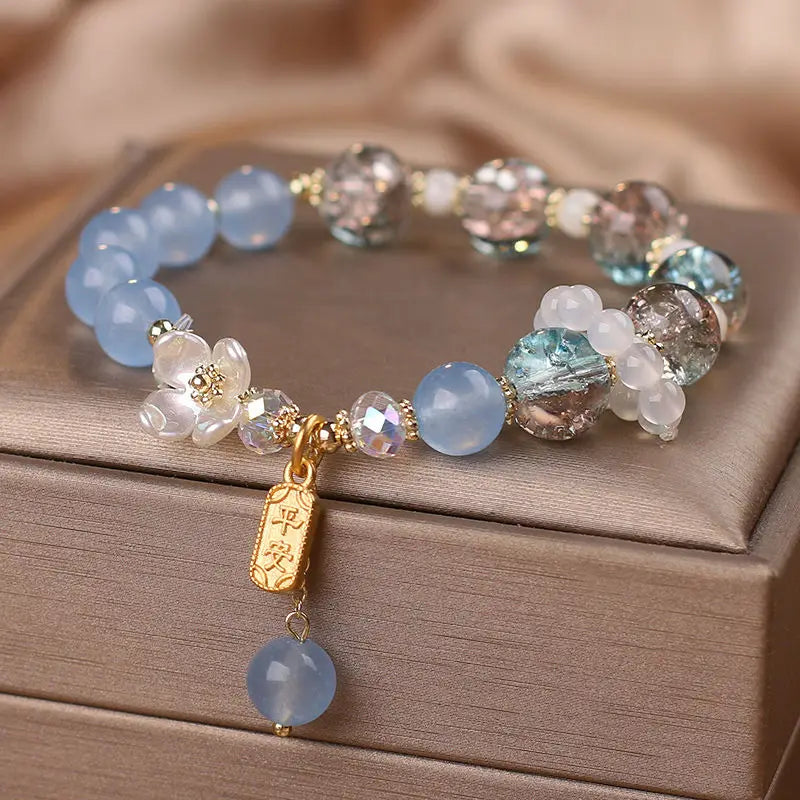 Fresh Crystal Agate Beaded Bracelet