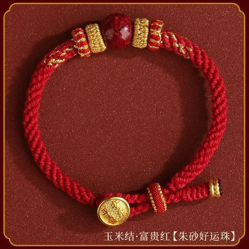 Diamond knot red rope for men and women - good luck and great fortune