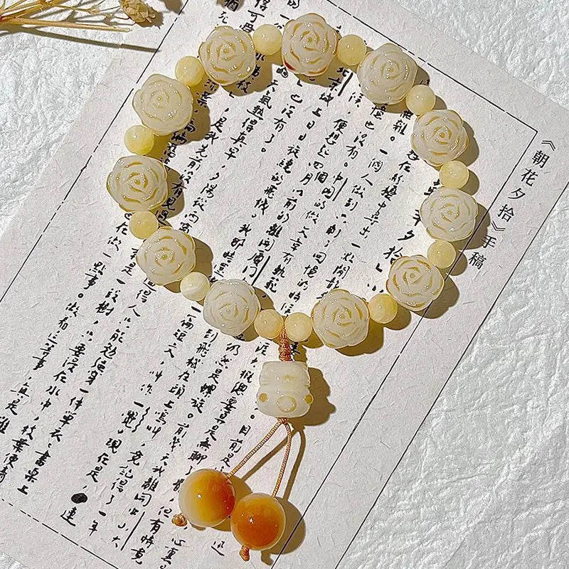 Peach Blossom Koi Bodhi Bracelet