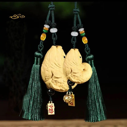 Boxwood carving pendant