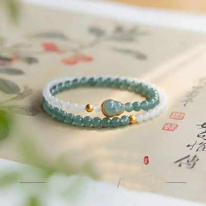 Double round bead bracelet