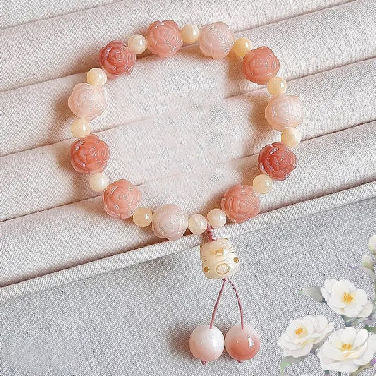 Peach Blossom Koi Bodhi Bracelet
