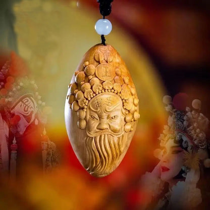 Boxwood carving pendant
