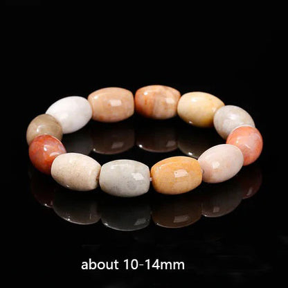 Natural coral jade hexagonal star bracelet