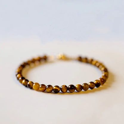 UMQ Wealth Bracelet Pure Natural Tiger Eye Stone Bracelet Unpopular and Unbumped White Niche Crystal Hand String Women's Jewelry