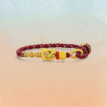 Gold bracelet with enamel Chinese zodiac