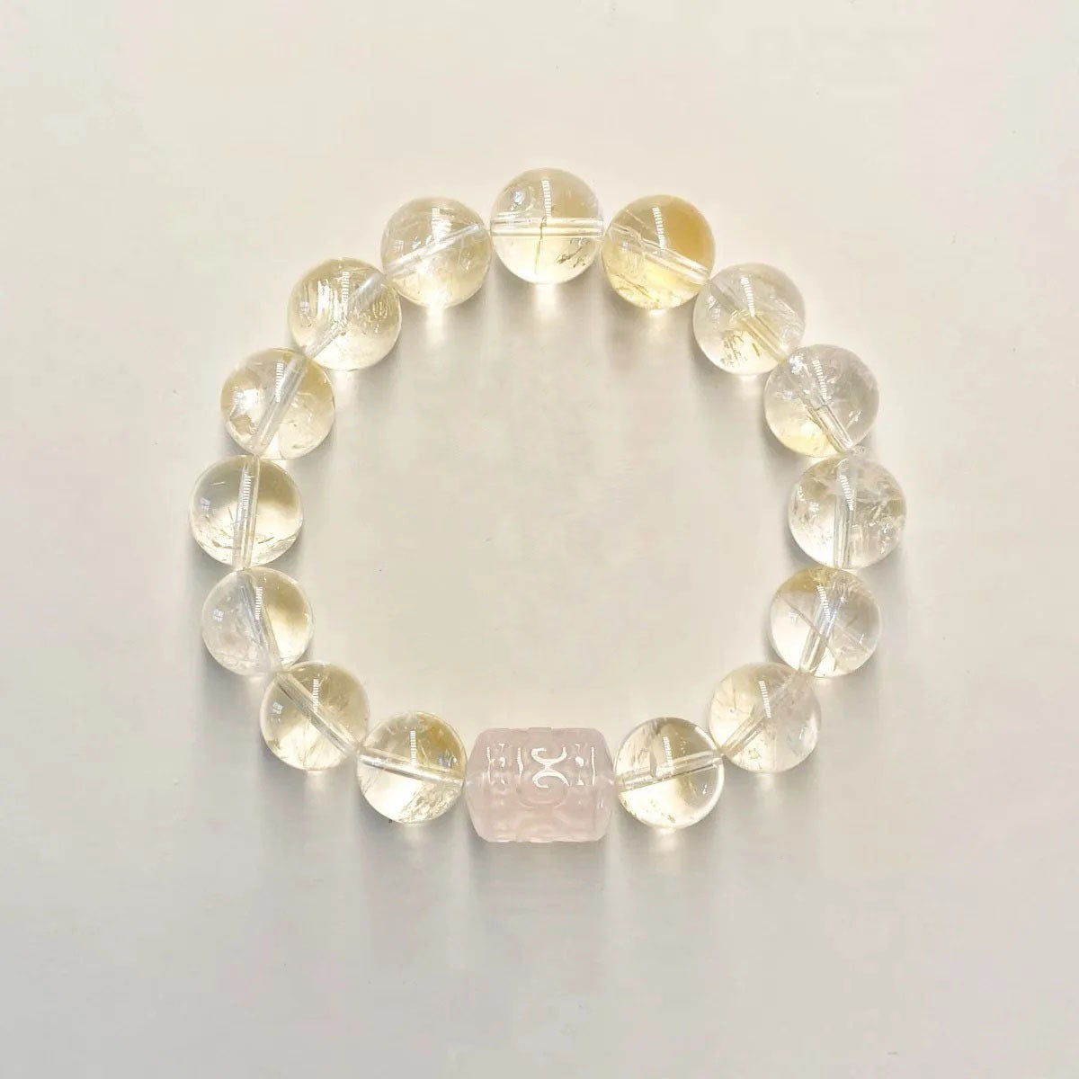 Pale yellow crystal bracelet